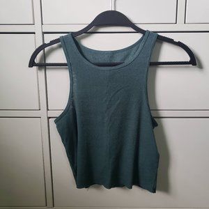 Urban Outfitters Green High Neck Cropped Tank